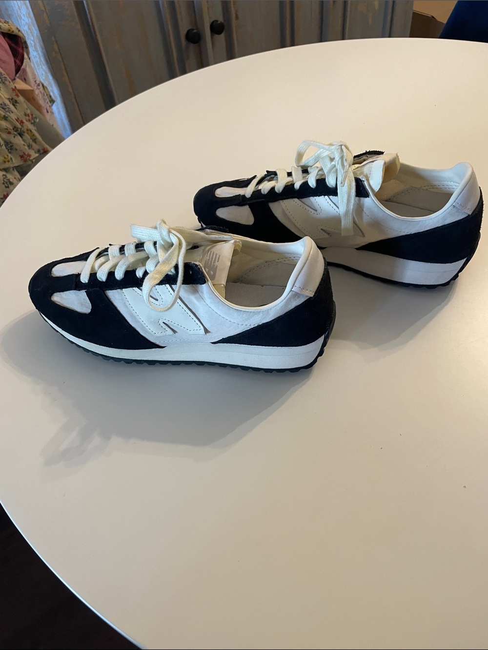 New Balance Women's Black and White Sneakers - NWOT